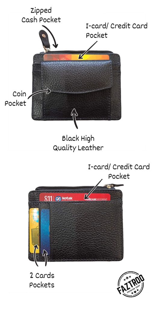 Black Micro Card Holder with Coin Pocket Infographic 300kb comp