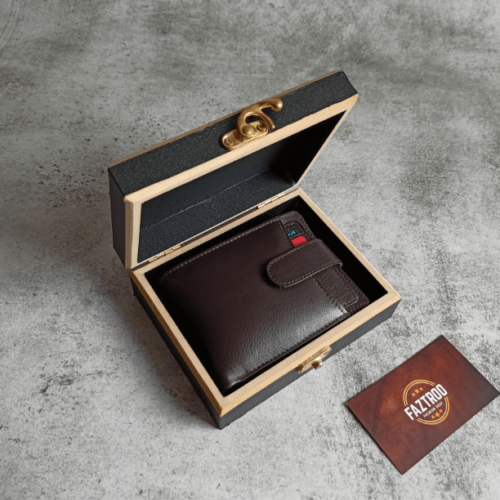 Brown Boss Genuine Leather Wallet with Card Holder Gift Box 1