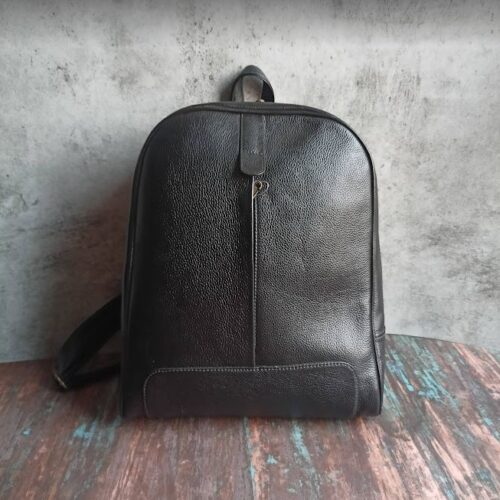 Full Grain Leather Laptop Backpack Bag for Men and Women Small image 1